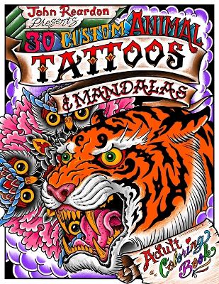Book cover for 30 Custom Animal Tattoos and Mandalas