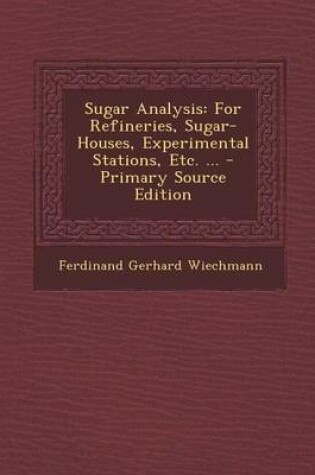 Cover of Sugar Analysis