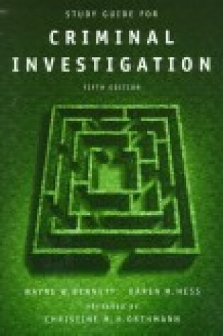 Cover of Study Guide for Criminal Investigation