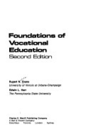 Cover of Foundations of Vocational Education