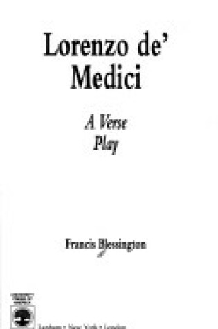Cover of Lorenzo de'Medici