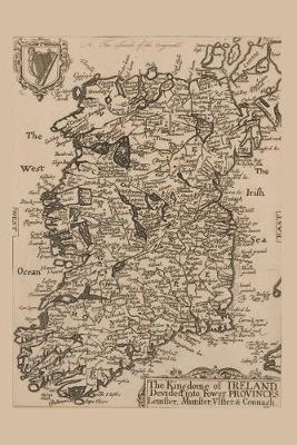 Book cover for Ireland Vintage Map Field Journal Notebook, 50 pages/25 sheets, 4x6