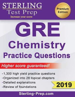 Book cover for Sterling Test Prep GRE Chemistry Practice Questions