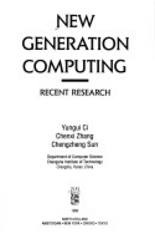 Cover of New Generation Computing