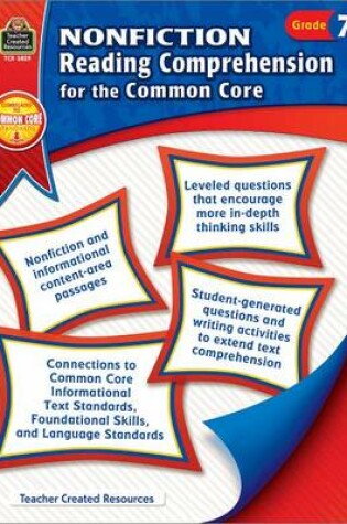 Cover of Nonfiction Reading Comprehension for the Common Core Grd 7