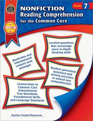 Cover of Nonfiction Reading Comprehension for the Common Core Grd 7