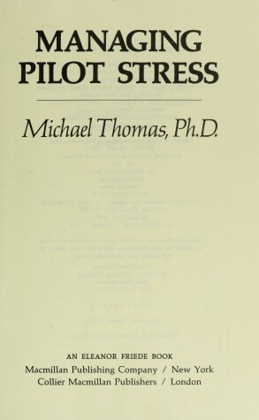 Cover of Managing Pilot Stress