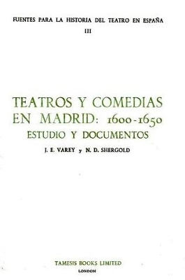 Book cover for Teatros y Comedias en Madrid: 1600-1650.