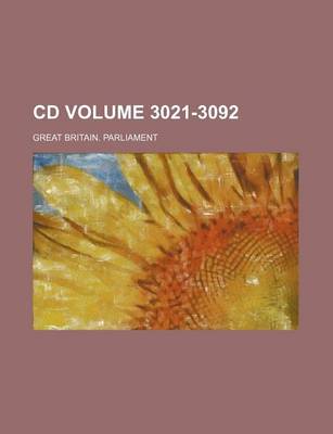 Book cover for CD Volume 3021-3092