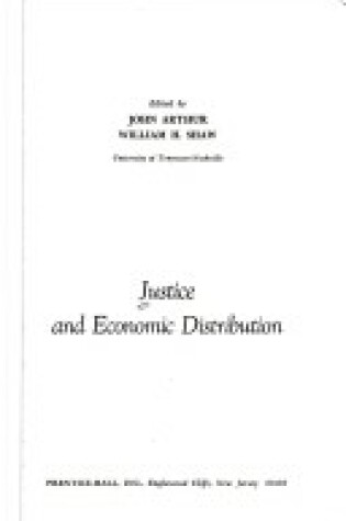 Cover of Justice and Economic Distribution