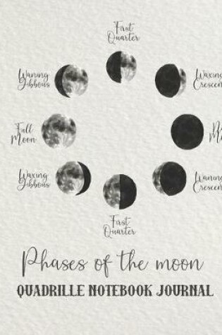 Cover of Phases of the moon Quadrille notebook Journal