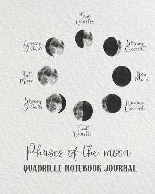 Book cover for Phases of the moon Quadrille notebook Journal