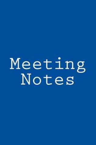 Cover of Meeting Notes