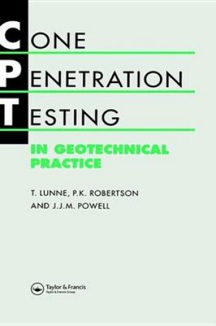 Cover of Cone Penetration Testing in Geotechnical Practice