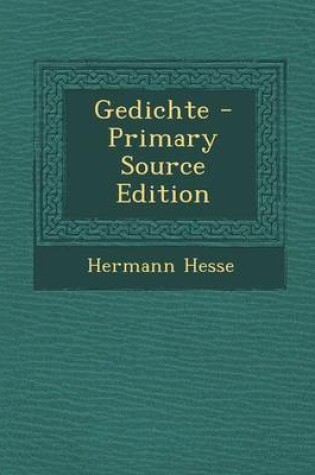 Cover of Gedichte - Primary Source Edition