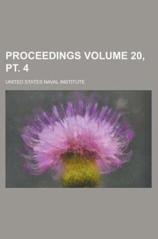 Cover of Proceedings Volume 20, PT. 4