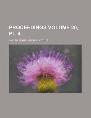 Book cover for Proceedings Volume 20, PT. 4