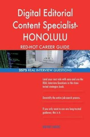 Cover of Digital Editorial Content Specialist-HONOLULU Magazine RED-HOT Career; 2575 REAL