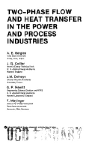 Cover of Two-Phase Flow & Heat Transfer in the Power & Process Industries