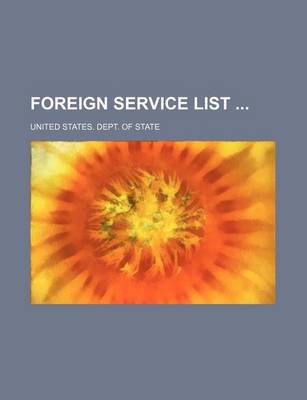 Book cover for Foreign Service List