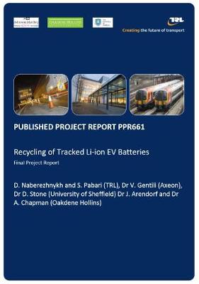 Cover of Recycling of tracked Li-ion EV batteries