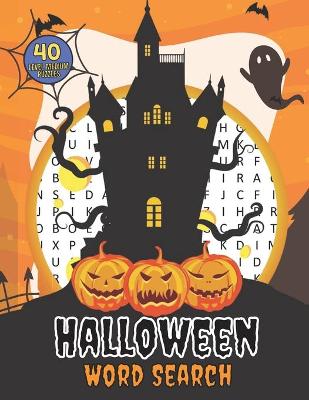 Book cover for Halloween Word Search 40 Level Medium Puzzles