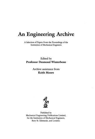 Book cover for An Engineering Archive