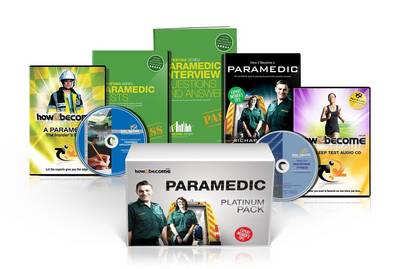 Book cover for Paramedic Recruitment Platinum Package Box Set: How to Become a Paramedic Book, Paramedic Interview Questions and Answers, Paramedic Tests, Application Form DVD, Fitness Test CD