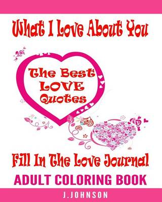 Book cover for What I Love About You Fill In The Love Journal