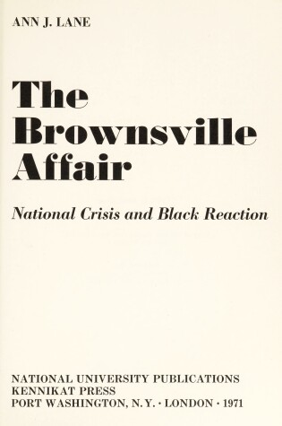 Cover of Brownsville Affair