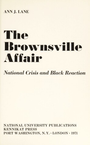 Cover of Brownsville Affair