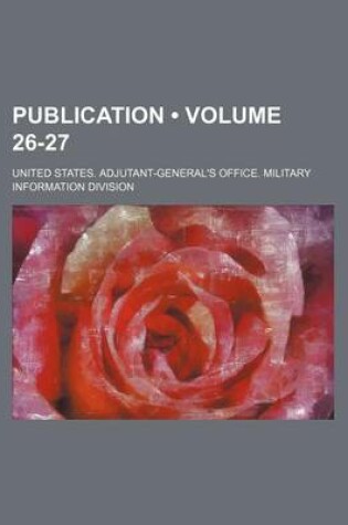 Cover of Publication (Volume 26-27)