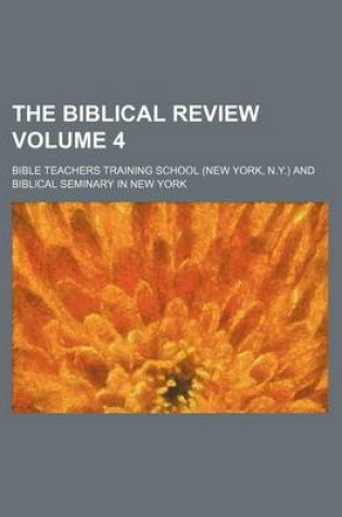 Cover of The Biblical Review Volume 4