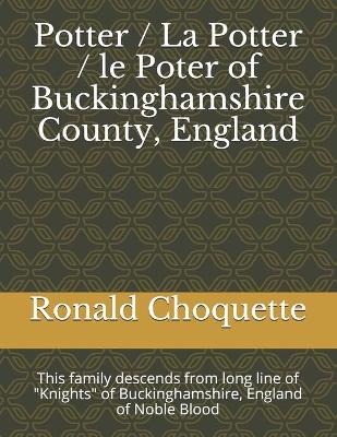 Book cover for Potter / La Potter / le Poter of Buckinghamshire County, England