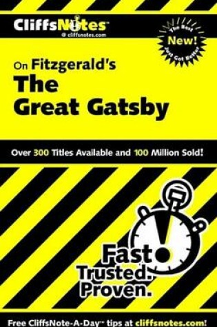 Cover of Cliffsnotes on Fitzgerald's the Great Gatsby
