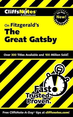 Book cover for Cliffsnotes on Fitzgerald's the Great Gatsby