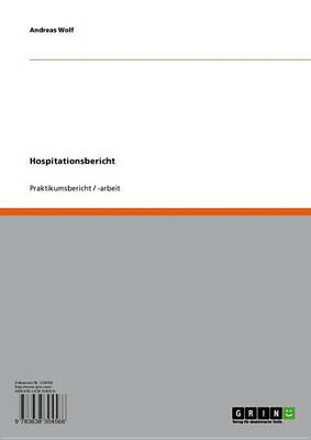 Book cover for Hospitationsbericht