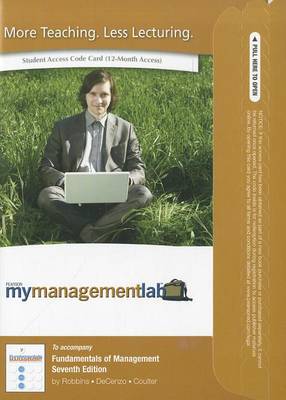 Book cover for MyLab Management with Pearson eText -- Access Card -- for Fundamentals of Management