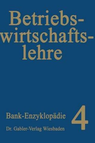 Cover of Betriebswirtschaftslehre