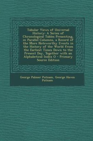 Cover of Tabular Views of Universal History