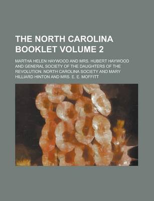 Book cover for The North Carolina Booklet Volume 2