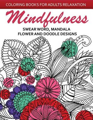 Book cover for Mindfulness Swear Word Mandala Flower and Doodle Design