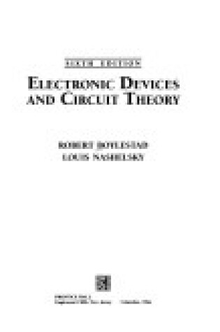 Cover of Electronic Devices Circuit Theory