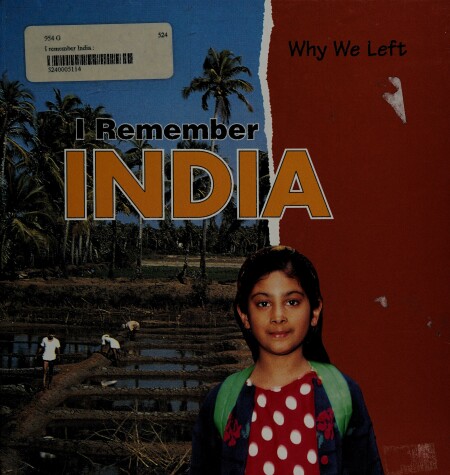Book cover for I Remember India-Wwl-Hb