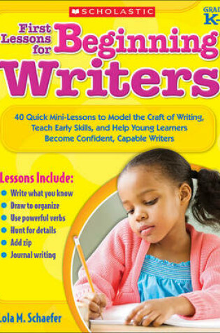 Cover of First Lessons for Beginning Writers, Grades K-1