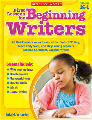 Book cover for First Lessons for Beginning Writers, Grades K-1