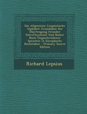 Book cover for Das Allgemeine Linguistische Alphabet