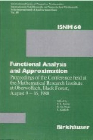 Cover of Functional Analysis and Approximation