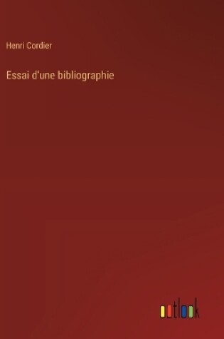 Cover of Essai d'une bibliographie