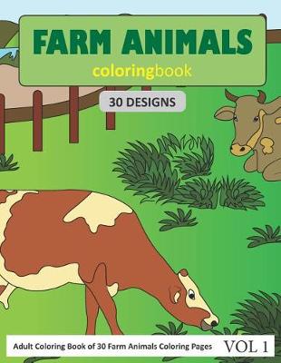 Book cover for Farm Animals Coloring Book